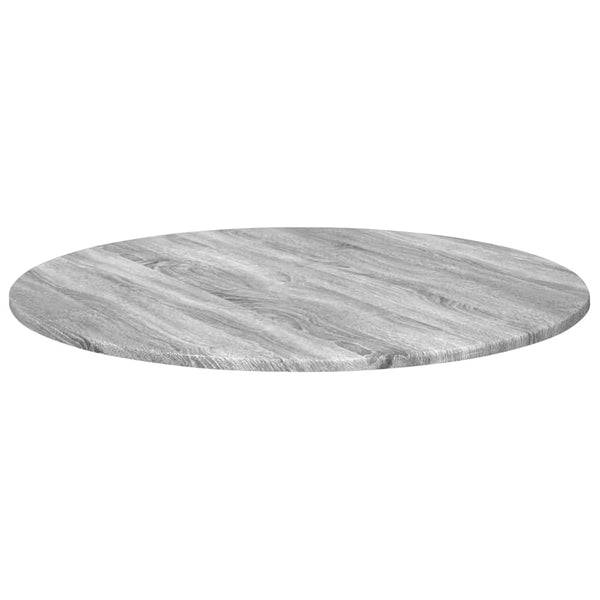 Pöytälevy Ø 80 x 1,5 cm Pyöreä Tekninen puu Harmaa Sonoma