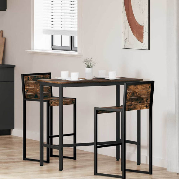 Pöytä Savupähkinä 100 x 50 x 90,5 cm Kehitetty puu ja teräs