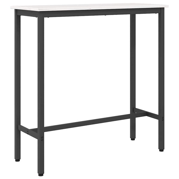 Pöytä Valkoinen 100 x 40 x 101 cm Kehitetty puu ja teräs