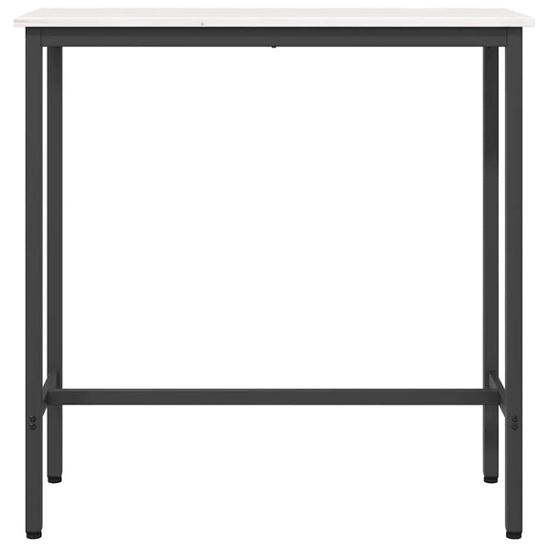 Pöytä Valkoinen 100 x 40 x 101 cm Kehitetty puu ja teräs