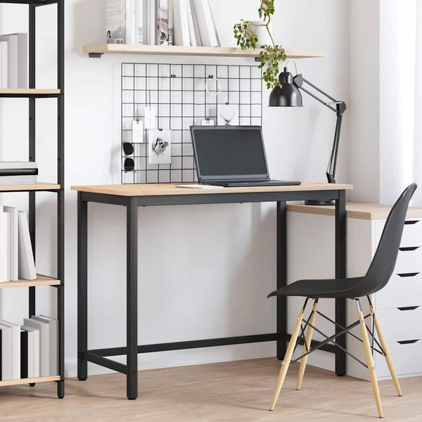 Pöytä Luonnollinen 100 x 50 x 77 cm Kehitetty puu ja teräs