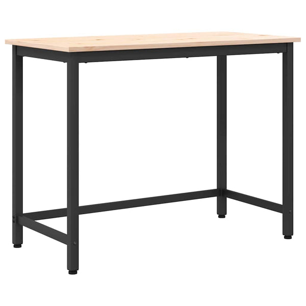 Pöytä Luonnollinen 100 x 50 x 77 cm Kehitetty puu ja teräs