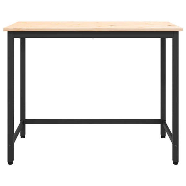 Pöytä Luonnollinen 100 x 50 x 77 cm Kehitetty puu ja teräs