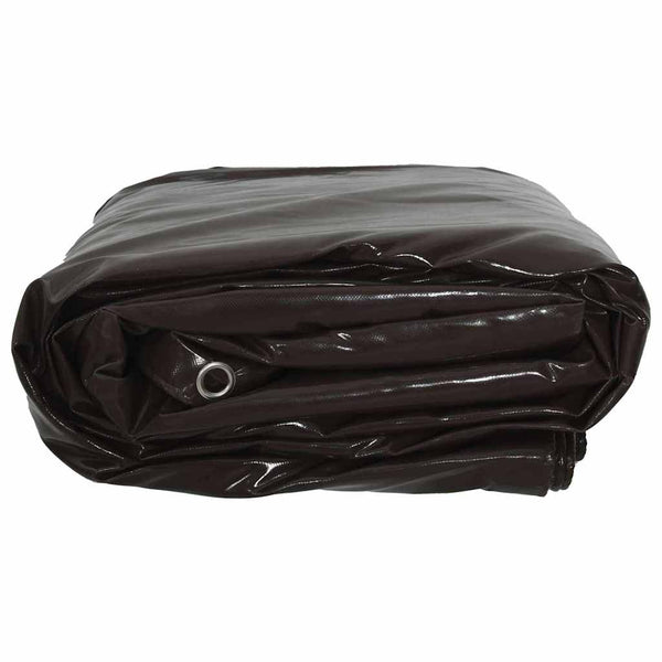 Pressu 650g / m² Ruskea 4 x 4 m Kangas PVC-pinnoitteella