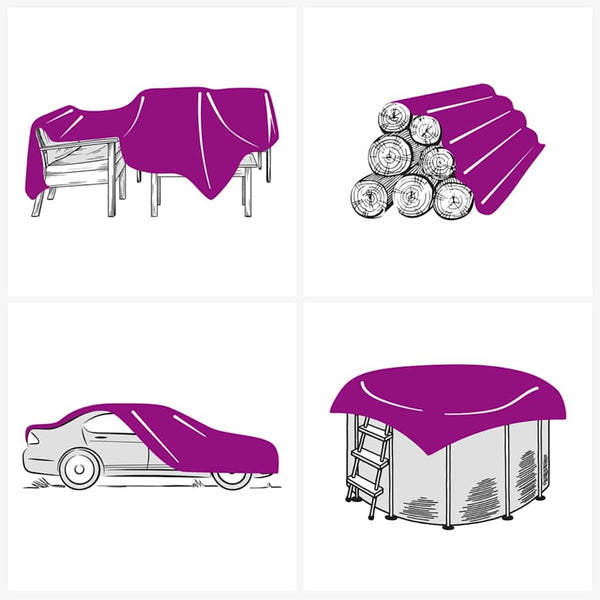 Pressu 650g / m² Ruskea 2,5 x 4,5 m Kangas PVC-pinnoitteella