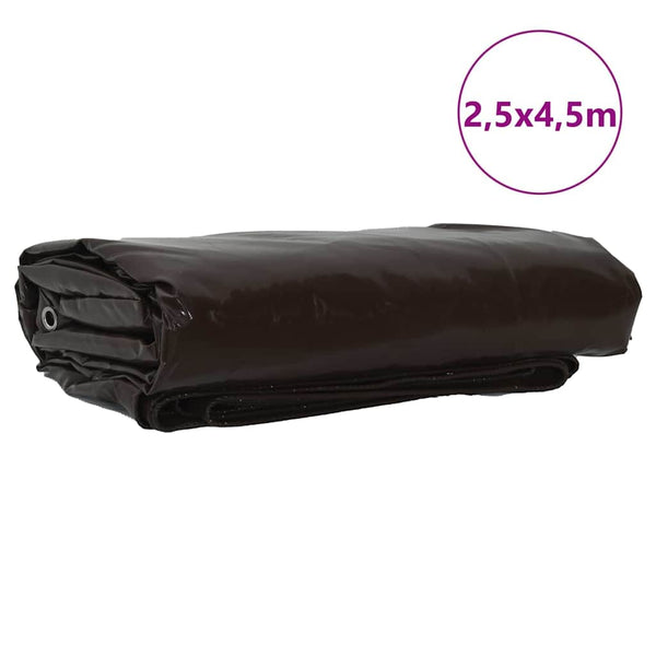Pressu 650g / m² Ruskea 2,5 x 4,5 m Kangas PVC-pinnoitteella
