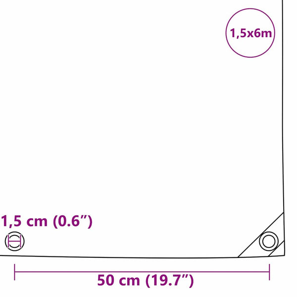 Pressu 650g / m² Beige 1,5 x 6 m Kangas PVC-pinnoitteella
