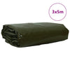 Pressu 650g / m² Oliivinvihreä 3 x 5 m Kangas PVC-pinnoitteella