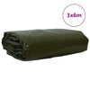 Pressu 650g / m² Oliivinvihreä 3 x 6 m Kangas PVC-pinnoitteella