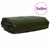 Pressu 650g / m² Oliivinvihreä 5 x 8 m Kangas PVC-pinnoitteella
