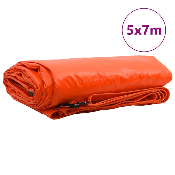 Pressu 650g / m² Oranssi 5 x 7 m Kangas PVC-pinnoitteella