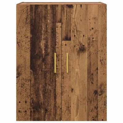 seinälle asennettavat kaapit 2 pcs Vanha puu 69.5 x 34 x 90 cm