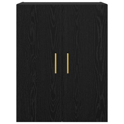 seinälle asennettavat kaapit 2 pcs Musta tammi