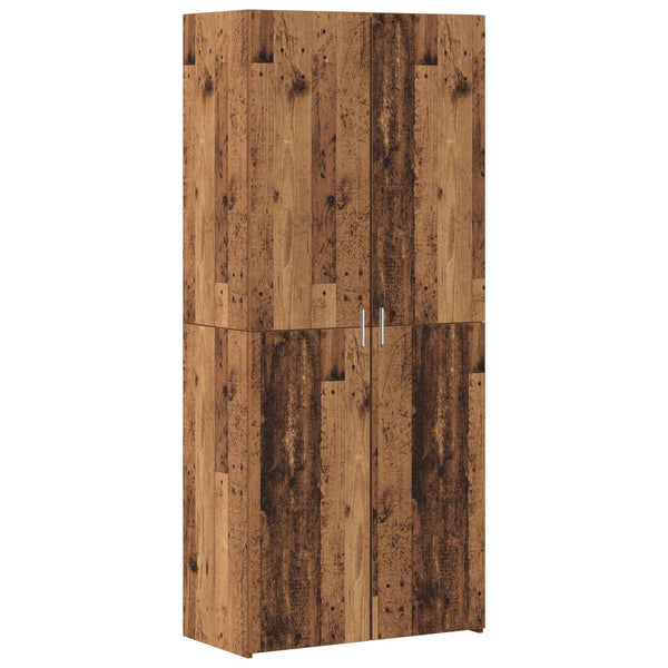 Säilytyskaappi 2 kpl Vanha puu 80 x 42,5 x 225 cm