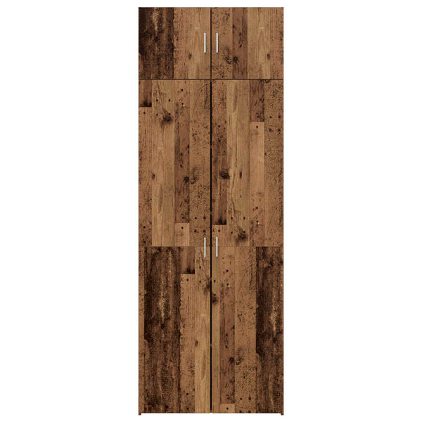 Säilytyskaappi 2 kpl Vanha puu 80 x 42,5 x 225 cm