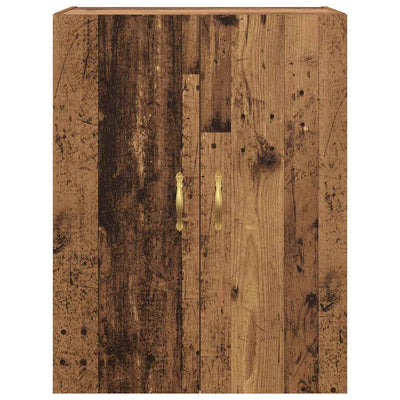 seinälle asennettavat kaapit 2 pcs Vanha puu 69.5 x 34 x 90 cm