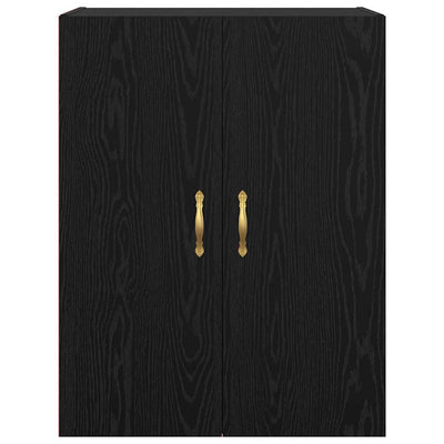 seinälle asennettavat kaapit 2 pcs Musta tammi