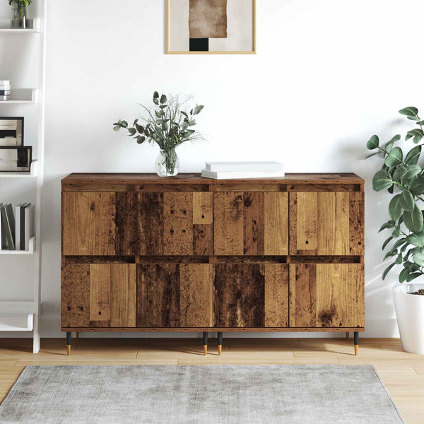 Säilytyskaappi 2 kpl Vanha puu 60 x 35 x 70 cm
