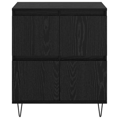 Sivupöydät 2 pcs Musta tammi 120 x 35 x 70 cm Tekninen puu