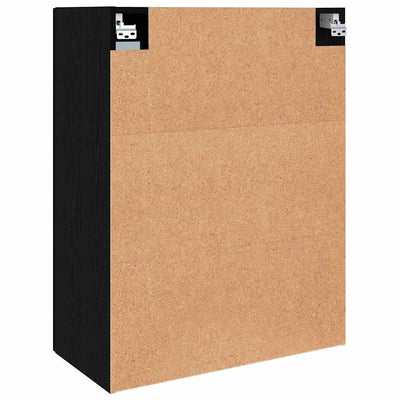 seinälle asennettavat kaapit 2 pcs Musta tammi