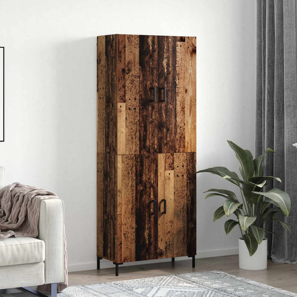 Korkea kaappi Vanha puu 69,5 x 34 x 180 cm Tekninen puu