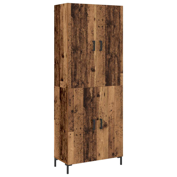 Korkea kaappi Vanha puu 69,5 x 34 x 180 cm Tekninen puu
