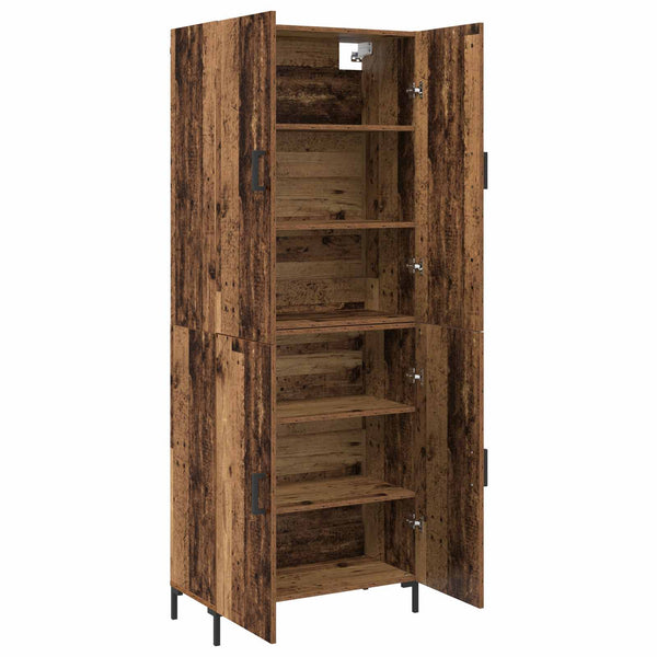 Korkea kaappi Vanha puu 69,5 x 34 x 180 cm Tekninen puu