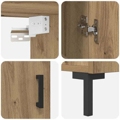 Korkea kaappi artesaani tammi 69,5 x 34 x 180 cm Tekninen puu