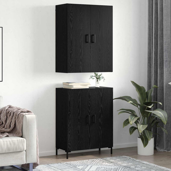 Korkea kaappi Musta tammi 69,5 x 34 x 180 cm Tekninen puu