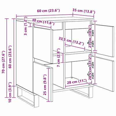Sivupöydät 2 pcs Musta tammi 120 x 35 x 70 cm Tekninen puu