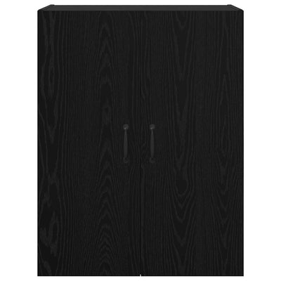 seinälle asennettavat kaapit 2 pcs Musta tammi