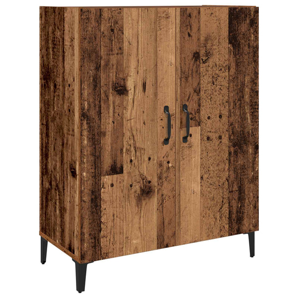 Korkea kaappi 2 kpl Vanha puu 69,5 x 34 x 180 cm Tekninen puu