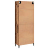 Korkea kaappi 2 kpl Vanha puu 69,5 x 34 x 180 cm Tekninen puu