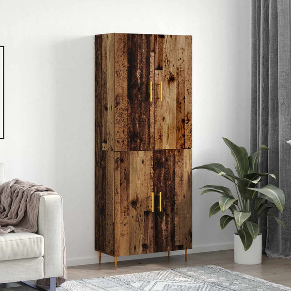 Korkea kaappi Vanha puu 69,5 x 34 x 180 cm Tekninen puu