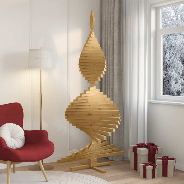 Joulukuuset jalustalla Ruskea 210 cm Täysi mänty
