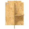 Terraarion Perusta hyllyllä Ruskea 100 x 40 x 50 cm OSB