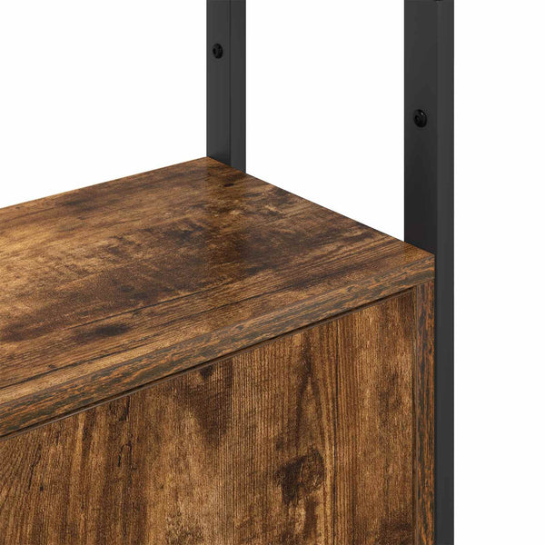 Kirjahylly 6 tasoa 40 x 24 x 161 cm Tekninen puu Savupähkinä