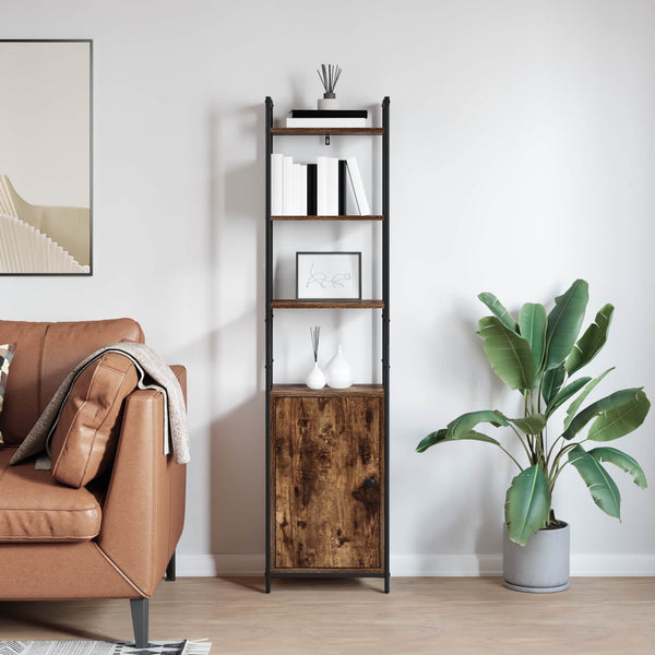 Kirjahylly 6 tasoa 40 x 24 x 161 cm Tekninen puu Savupähkinä