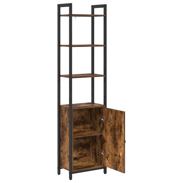 Kirjahylly 6 tasoa 40 x 24 x 161 cm Tekninen puu Savupähkinä