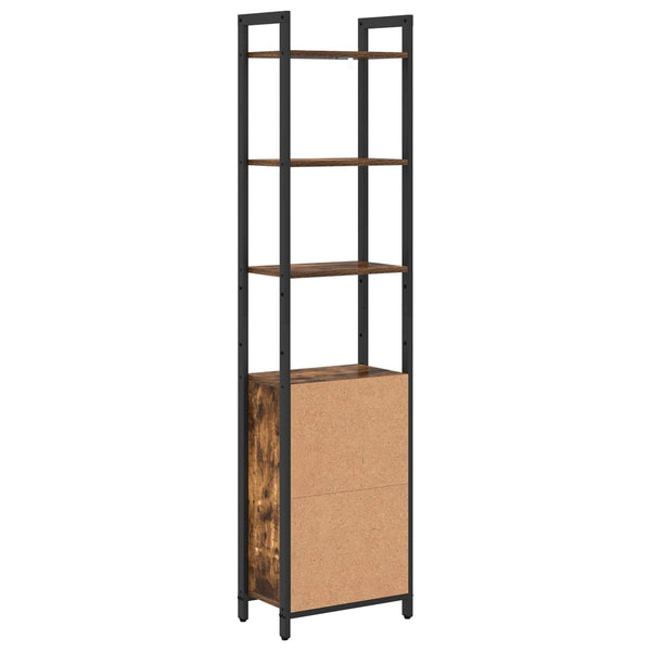 Kirjahylly 6 tasoa 40 x 24 x 161 cm Tekninen puu Savupähkinä