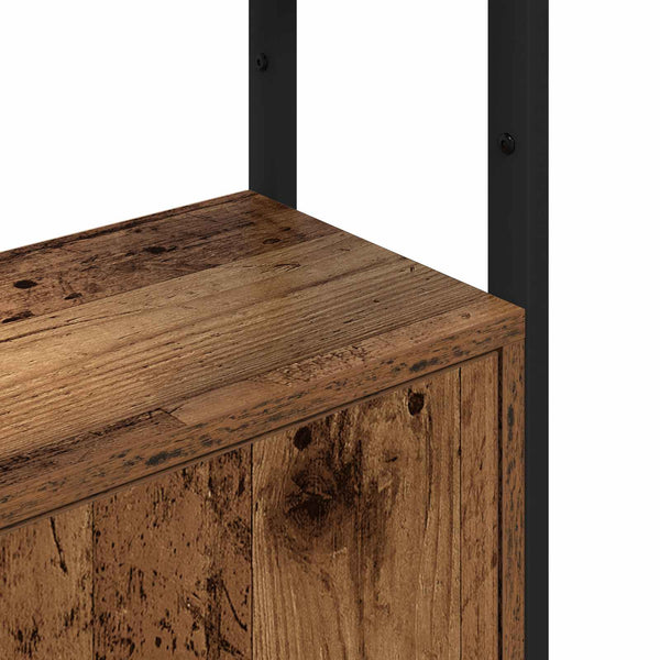 Kirjahylly 6 tasoa 40 x 24 x 161 cm Tekninen puu Vanha Puu