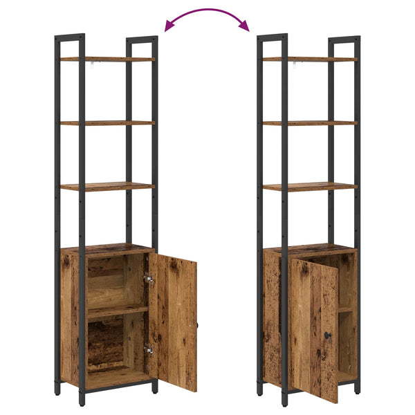 Kirjahylly 6 tasoa 40 x 24 x 161 cm Tekninen puu Vanha Puu