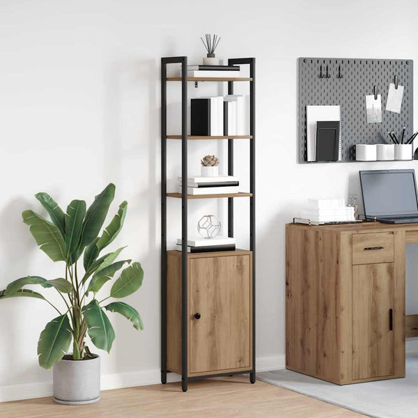 Kirjahylly 6 tasoa 40 x 24 x 161 cm Tekninen puu Artisan tammi