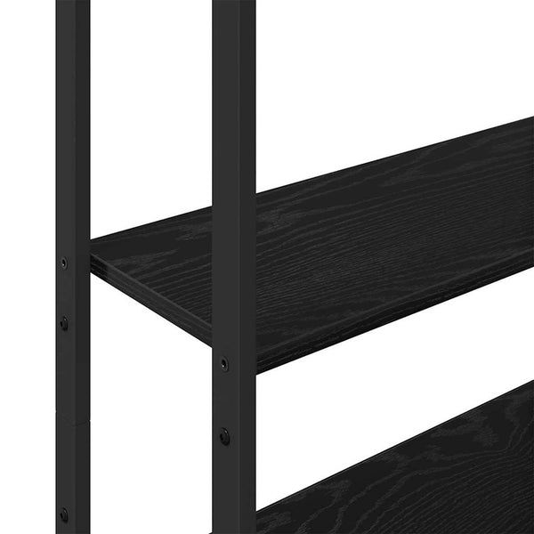 Kirjahylly 6 tasoa 60 x 24 x 161 cm Tekninen puu Musta tammi.