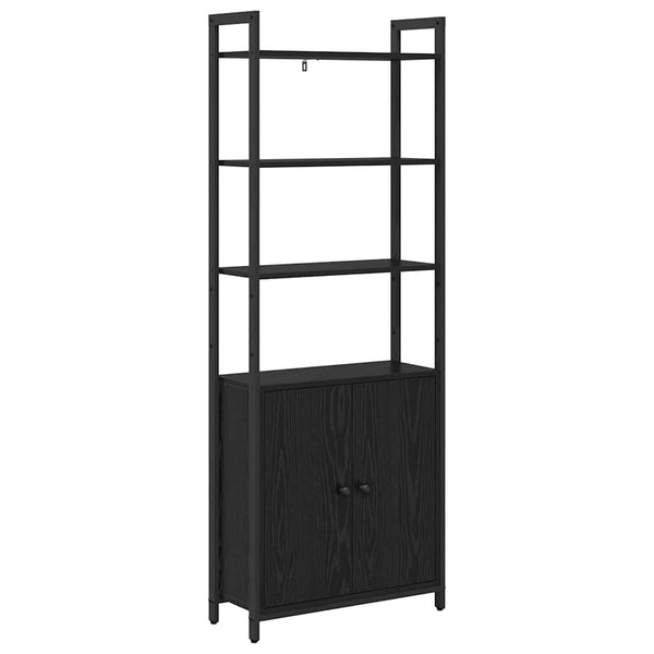 Kirjahylly 6 tasoa 60 x 24 x 161 cm Tekninen puu Musta tammi.