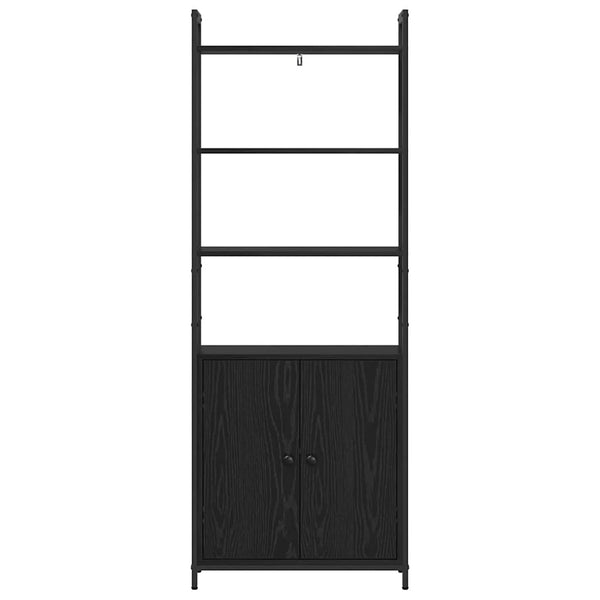 Kirjahylly 6 tasoa 60 x 24 x 161 cm Tekninen puu Musta tammi.