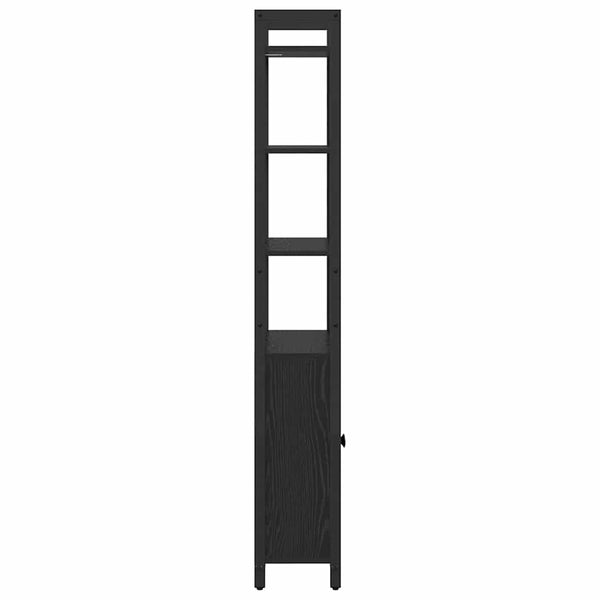 Kirjahylly 6 tasoa 60 x 24 x 161 cm Tekninen puu Musta tammi.