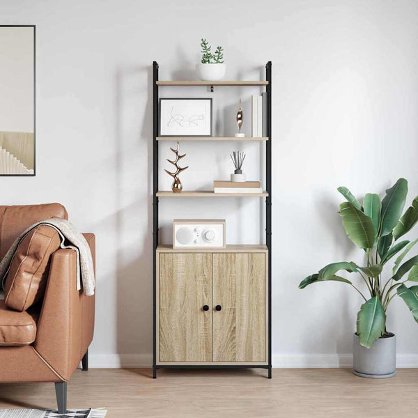 Kirjahylly 6 tasoa 60 x 24 x 161 cm Tekninen puu Sonoman tammi