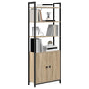 Kirjahylly 6 tasoa 60 x 24 x 161 cm Tekninen puu Sonoman tammi