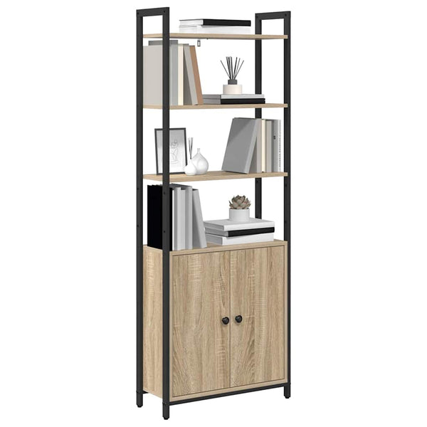 Kirjahylly 6 tasoa 60 x 24 x 161 cm Tekninen puu Sonoman tammi